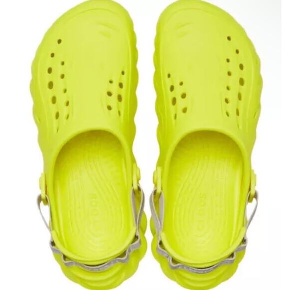 Crocs Echo Clogs‎ w/ Reflective Strap Acidity Neon Yellow Size Men’s 15 - Picture 1 of 6